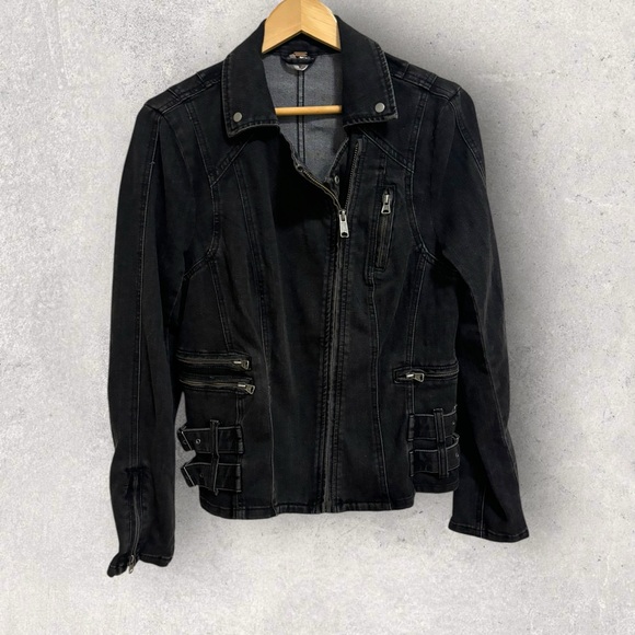 Free people black moto jacket - Picture 2 of 7
